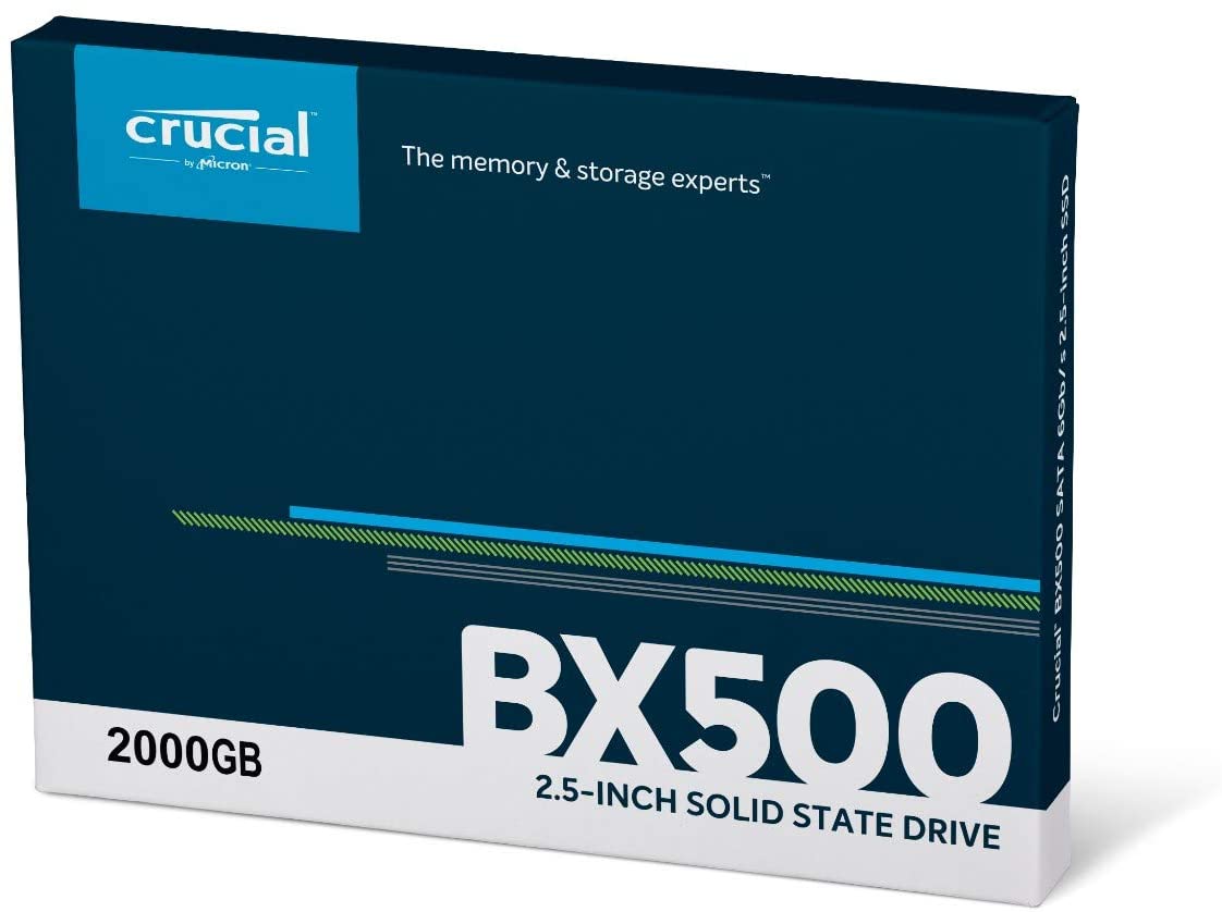 Crucial BX500 2TB SATA 2.5-inch 7mm (with 9.5mm adapter) Internal SSD - CT2000BX500SSD1