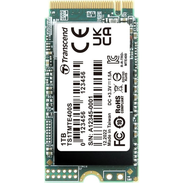 Transcend TS1TMTE400S 1TB M.2 PCIe Gen3x4 2242 Internal Solid State Drive with Speeds up to 2,000MB/s TS1TMTE400S)