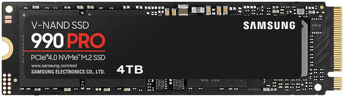 SAMSUNG 4TB NVMe 990 PRO  MZ-V9P4T0BW