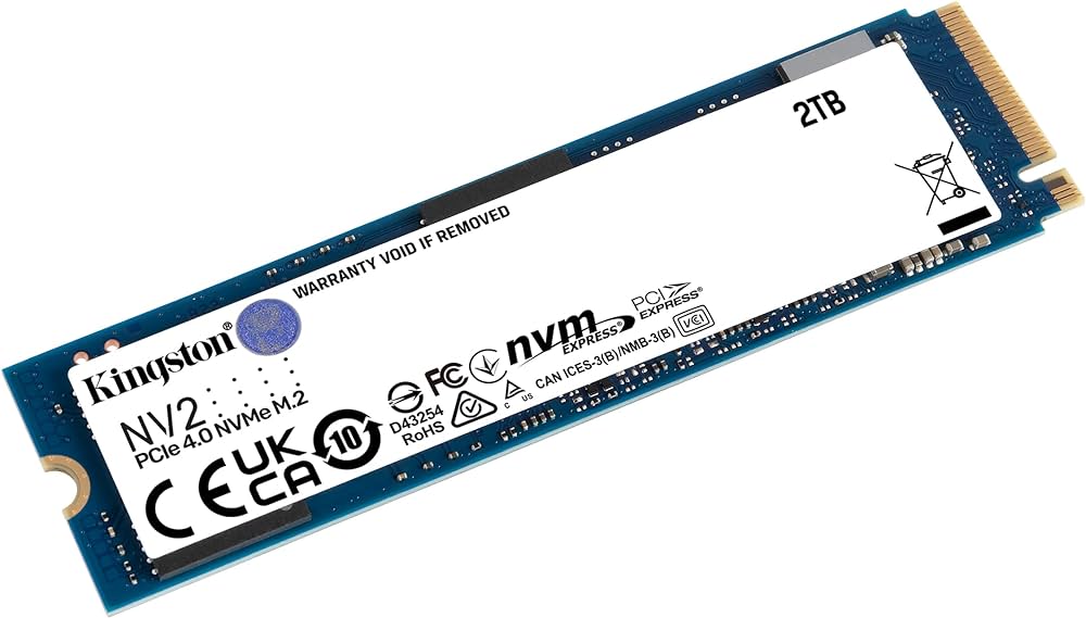 Kingston NV2 2TB M.2 2280 NVMe Internal SSD | PCIe 4.0 Gen 4x4 | Up to 3500 MB/s | SNV2S/2000G