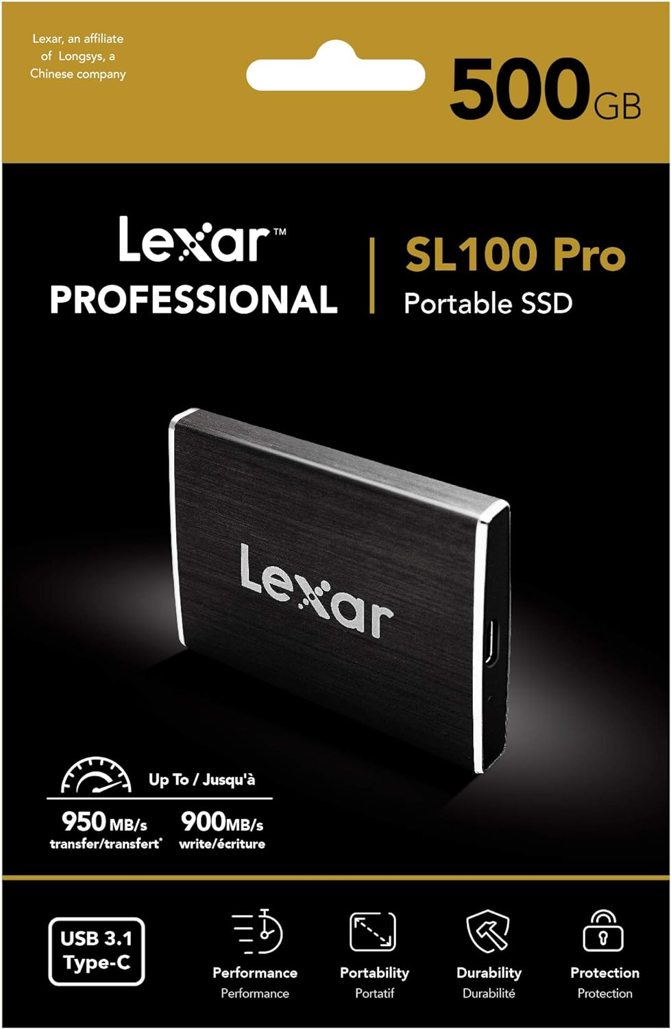 Lexar SSD External 500GB SL100 Pro LSL100P-500RB