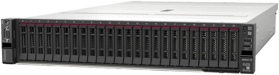 Lenovo ThinkSystem SR650 Xeon Silver 4210R (10C 2.4GHz 13.75MB Cache/100W), 32GB 2933MHz (1x32GB, 2Rx4 RDIMM), O/B, 9350-8i, 1x750W