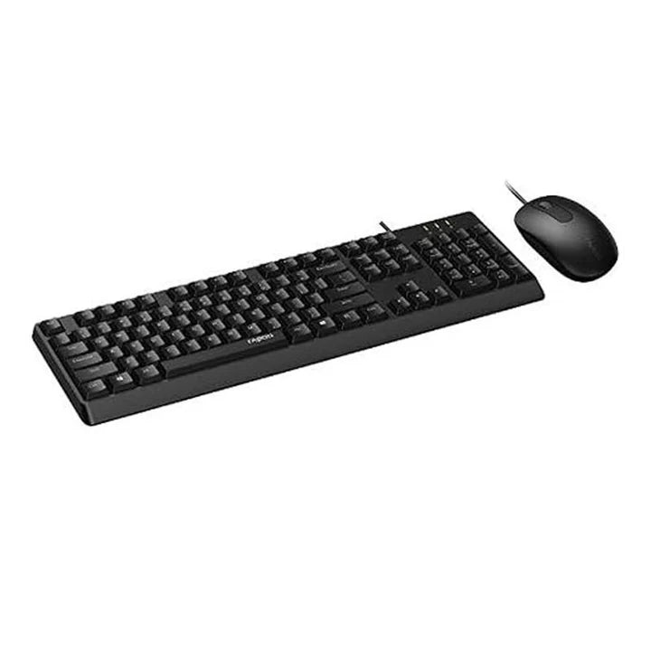 Rapoo X130Pro Wired Optical Mouse & Keyboard Combo AR - Black