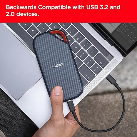 SanDisk Extreme 4TB Portable SSD-Upto 3800 mb/s ,USB-4, 40gbps