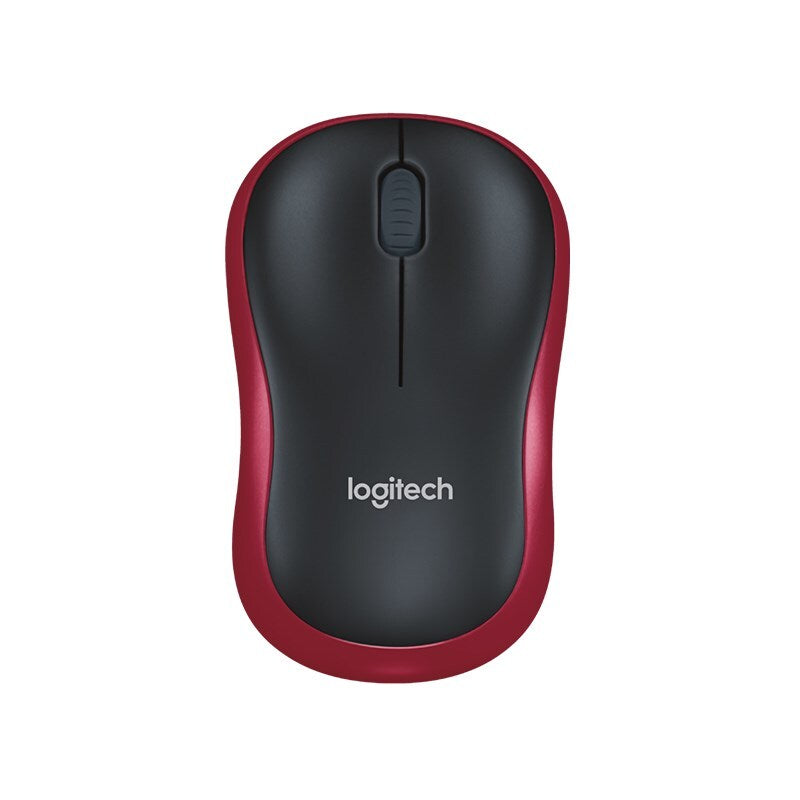 Logitech M185 - 2.40GHz / Up to 10m / Wi-Fi / Black/Red - Mouse