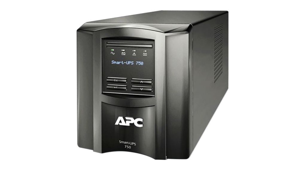 APC Smart-UPS, Line Interactive, 750VA, Tower, 230V, 6x IEC C13 outlets, SmartConnect Port+SmartSlot, AVR, LCD (SMT750IC)