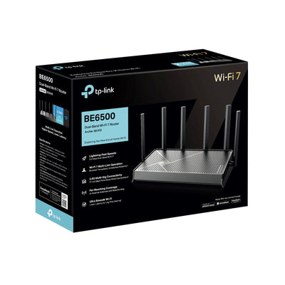 TP-Link Archer BE400 WiFi 7 BE6500 Dual-Band Router with 2.5G Ports Mesh