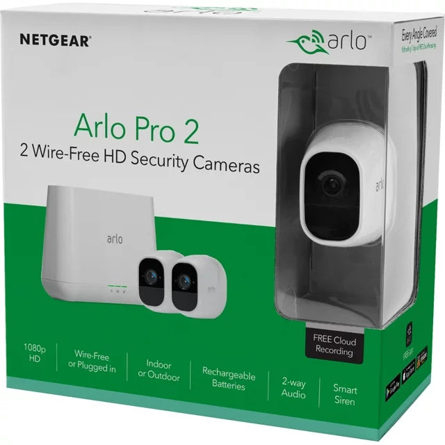 Arlo Pro2 Full HD , 2 Cameras Plus Base VMS4230P-100EUS