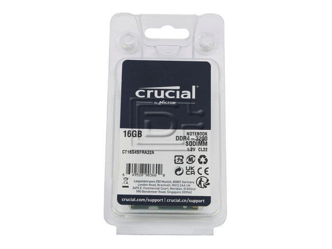 Crucial 16GB DDR4 3200MHZ SODIMM Memory Notebook - CT16G4SFRA32A