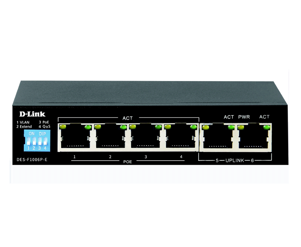 Dlink POE Switch 6 Port 10/100 Unmanaged Dlink DES-F1006P