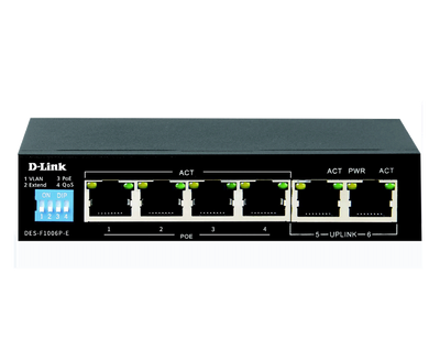 Dlink POE Switch 6 Port 10/100 Unmanaged Dlink DES-F1006P