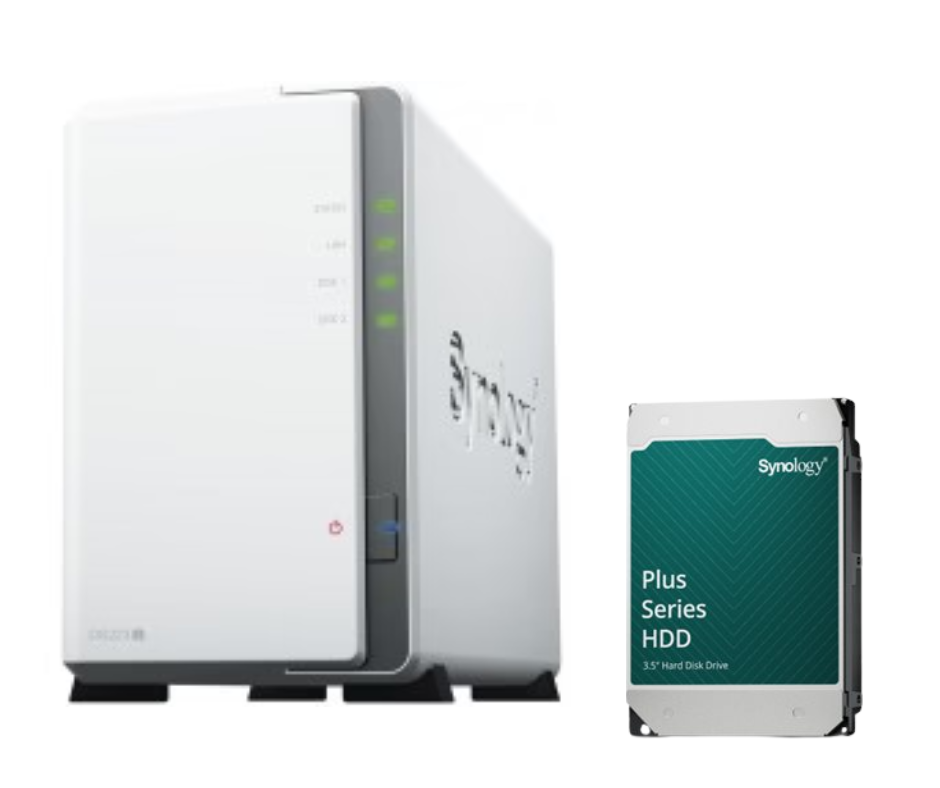 Synology 2-Bay NAS DiskStation DS223j + Hard Disk