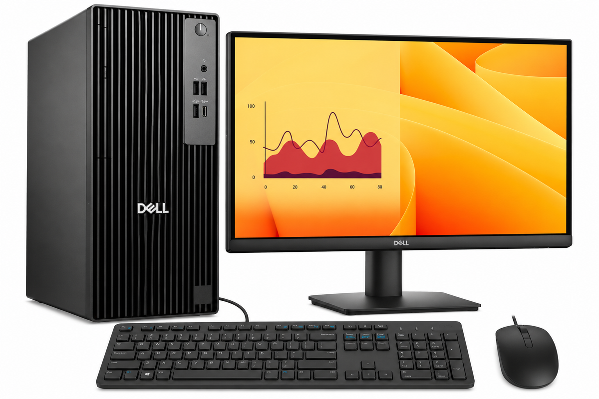 Dell Pro Tower QCT1250 Desktop – Intel Core Ultra 7 265 / 8GB RAM / 512GB SSD / DOS / Dell 22" LED Monitor / 1YR