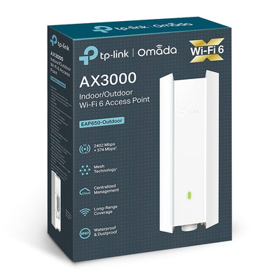 TP-Link EAP650-Outdoor(AX3000)WiFi 6 Access Point-5GHz(2402 Mbps)Gigabit LAN