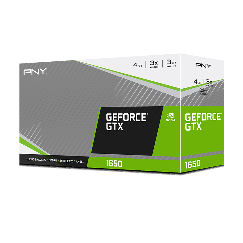 4GB PNY GeForce GTX™ 1650 GDDR6 Dual Fan Graphics Card