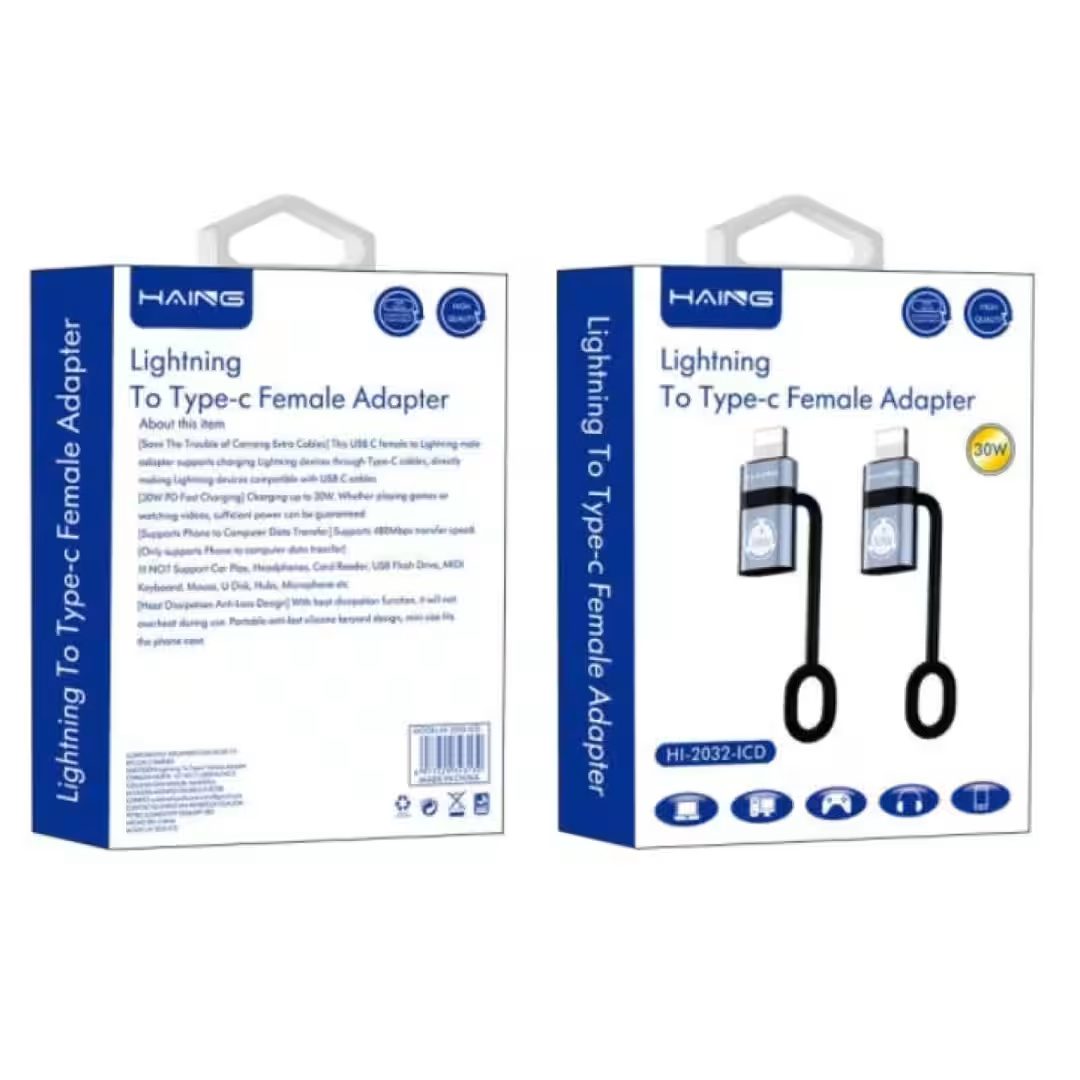 HAING Lightning to Type-C Female Adapter HI-2032-ICD