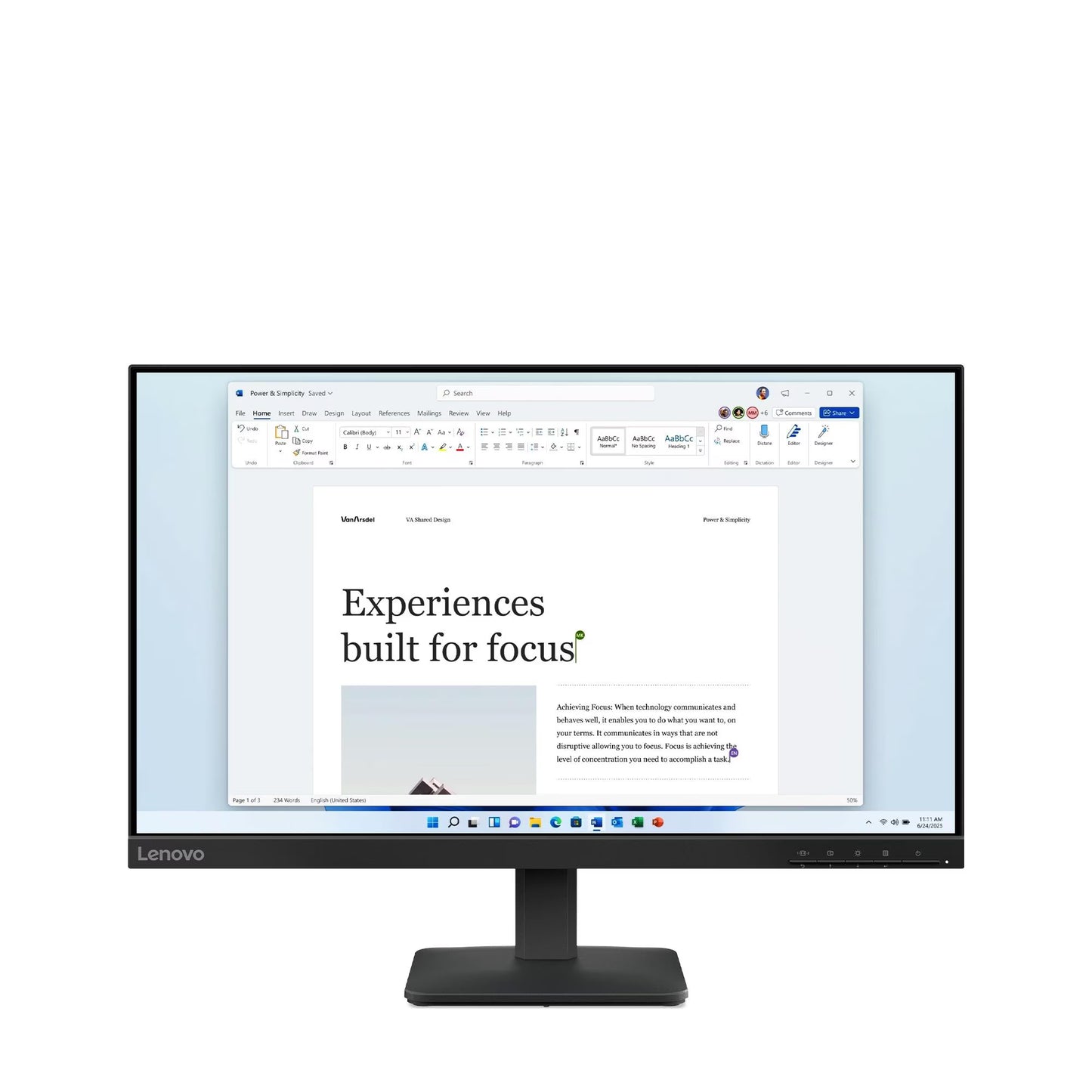 Lenovo L24-4e - 23.8" FHD IPS Anti-Glare / 4ms / Up to 100Hz / D-Sub / HDMI 1.4 / Raven Black - Monitor (68C2KAC1AE)