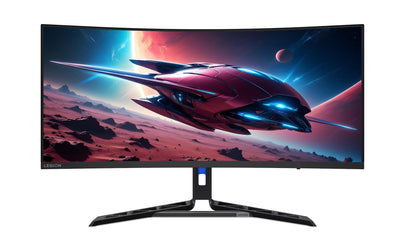 Lenovo Legion R34w-30 - 34" WQHD Curved / 0.5ms / Up to 180Hz / HDMI 2.1 / DP 1.4 / Speaker / Eyesafe / Raven Black - Gaming Monitor (67C7GACBAE)