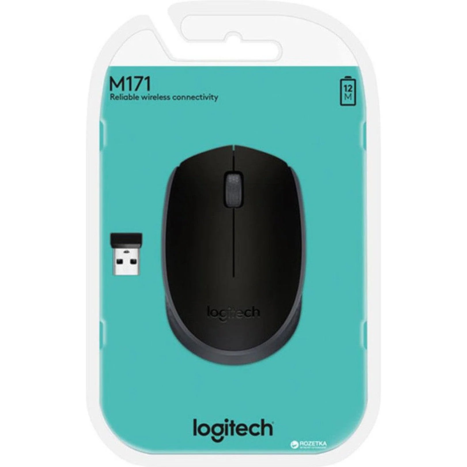 ماوس Logitech M171 - 2.40 جيجا هرتز / حتى 10 متر / لاسلكي / أسود رمادي -