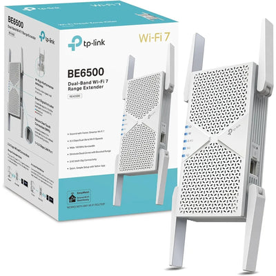 TP-Link RE405BE BE6500 Dual-Band Wi-Fi 7 Range Extender – Up to 6.5Gbps, 2.5G Ethernet, MLO, EasyMesh