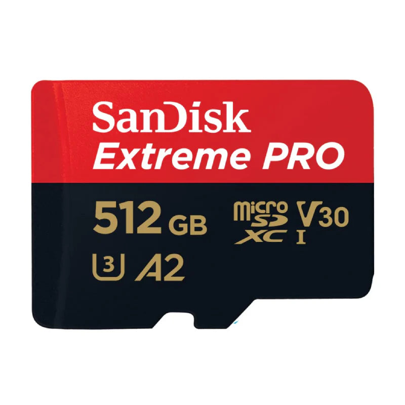 SanDisk 512GB Extreme PRO microSDXC UHS-I CARD with Adapter-Up to 200 MB/s