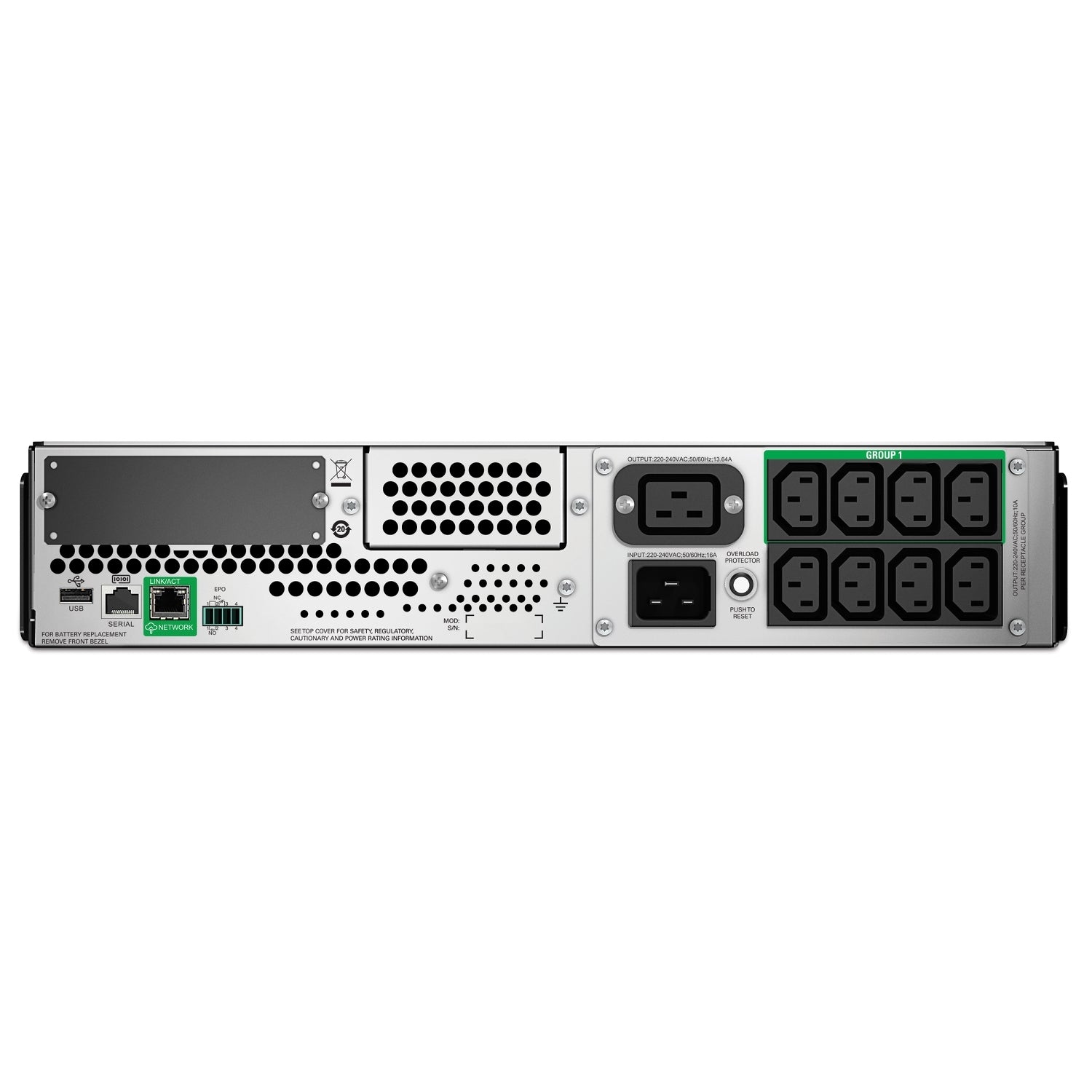 APC Smart-UPS, Line Interactive, 3kVA, Rackmount 2U, 230V, 8x IEC C13+1x IEC C19 outlets, SmartConnect Port+SmartSlot, AVR, LCD (SMT3000RMI2UC)