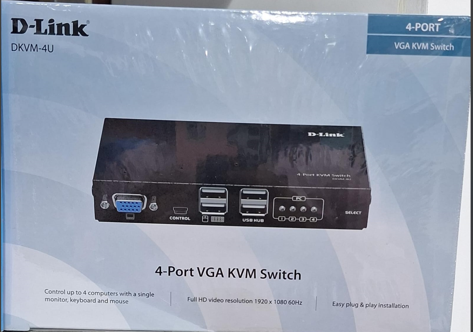 دي لينك، محول KVM، 4 منافذ USB، DKVM-4U