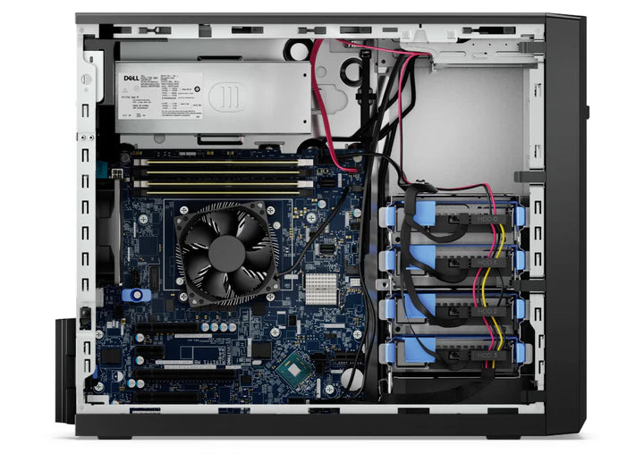 DELL PowerEdge T150 (Intel Xeon E-2314 2.8Ghz 4Core، ذاكرة وصول عشوائي UDIMM سعة 16 جيجابايت، قرص ثابت سعة 1 تيرابايت بدقة 7.2 كيلو بايت، ضمان لمدة 3 سنوات)