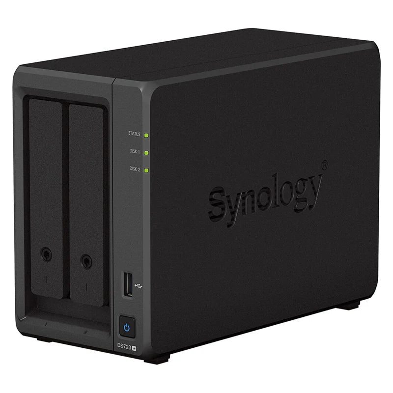 محطة أقراص Synology DS223j ذات حجرتين (بدون أقراص)