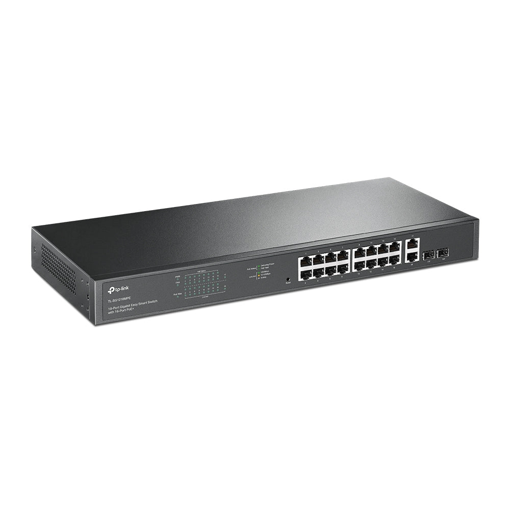 TPLink 18-Port Gigabit Easy Smart Switch with 16-Port PoE+(TL-SG1218MPE)