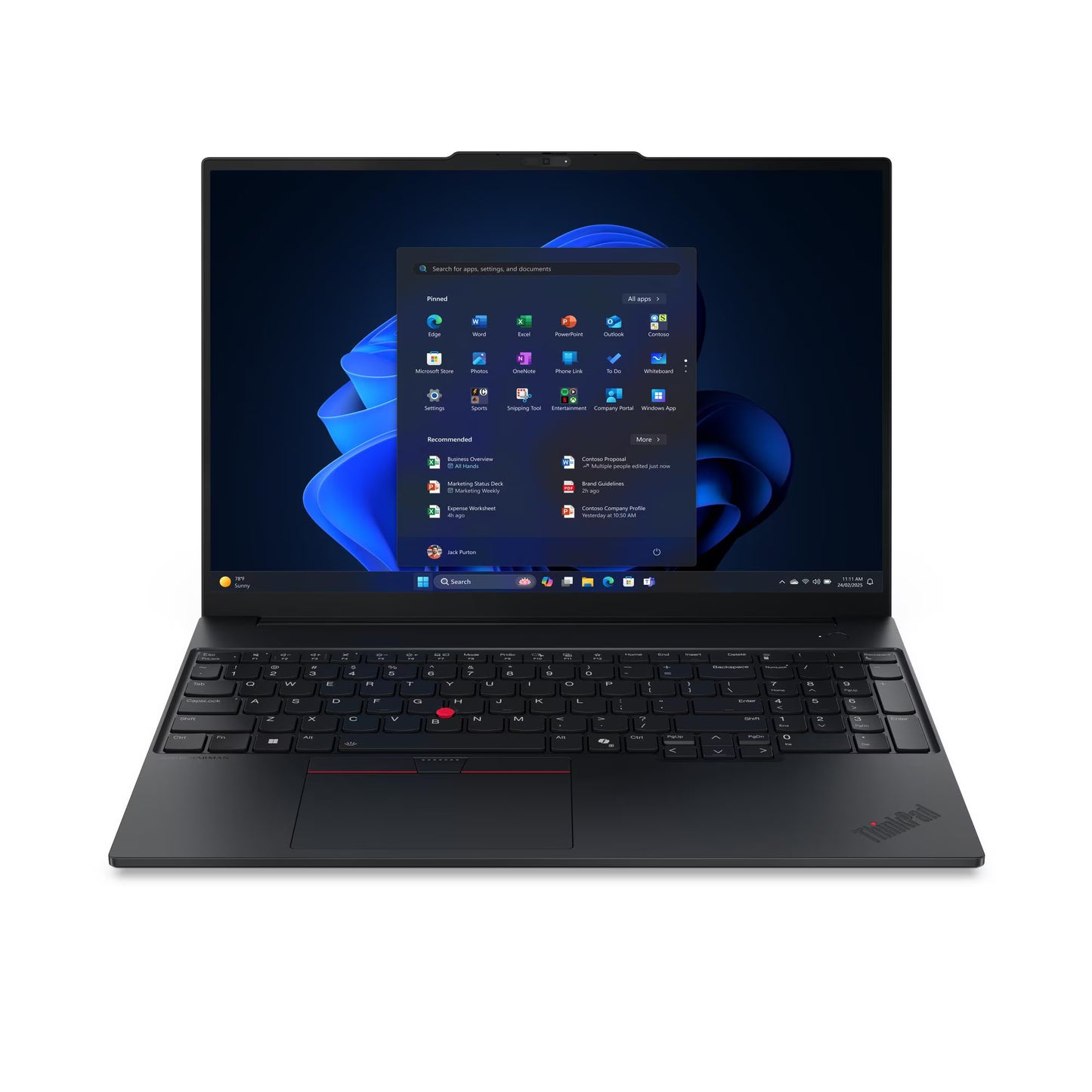Lenovo ThinkPad E16 Gen 3 – Intel® Core™ Ultra 7 258V, 32GB RAM, 512GB SSD, 16" WUXGA, DOS, Laptop Bag, 1-Year Warranty (22AY0013GR)