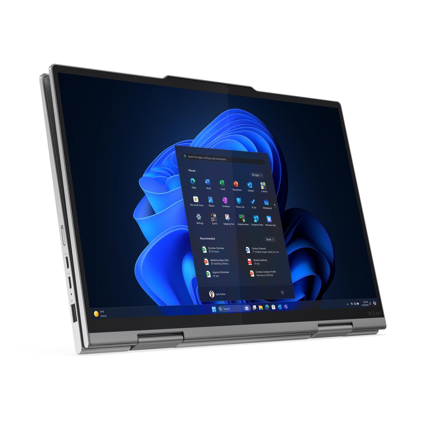 Lenovo ThinkPad X1 2-in-1 G10 Aura Edition Laptop - Ultra 7-258V / 32GB RAM / 1TB SSD / 14" Touch Display / Win 11 Pro / 3YR - 21NU00E7GR