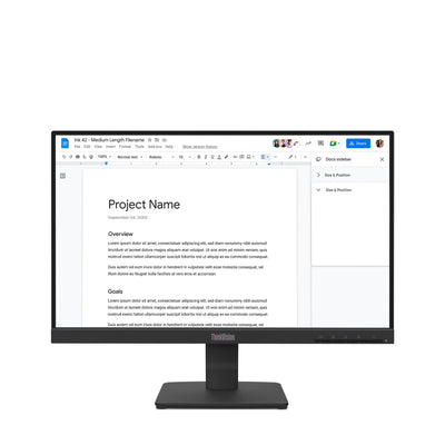 Lenovo ThinkVision S22-4e - 21.5" FHD / 4ms / 100Hz / D-Sub / HDMI 1.4 - Monitor (64CBKAT6UK)