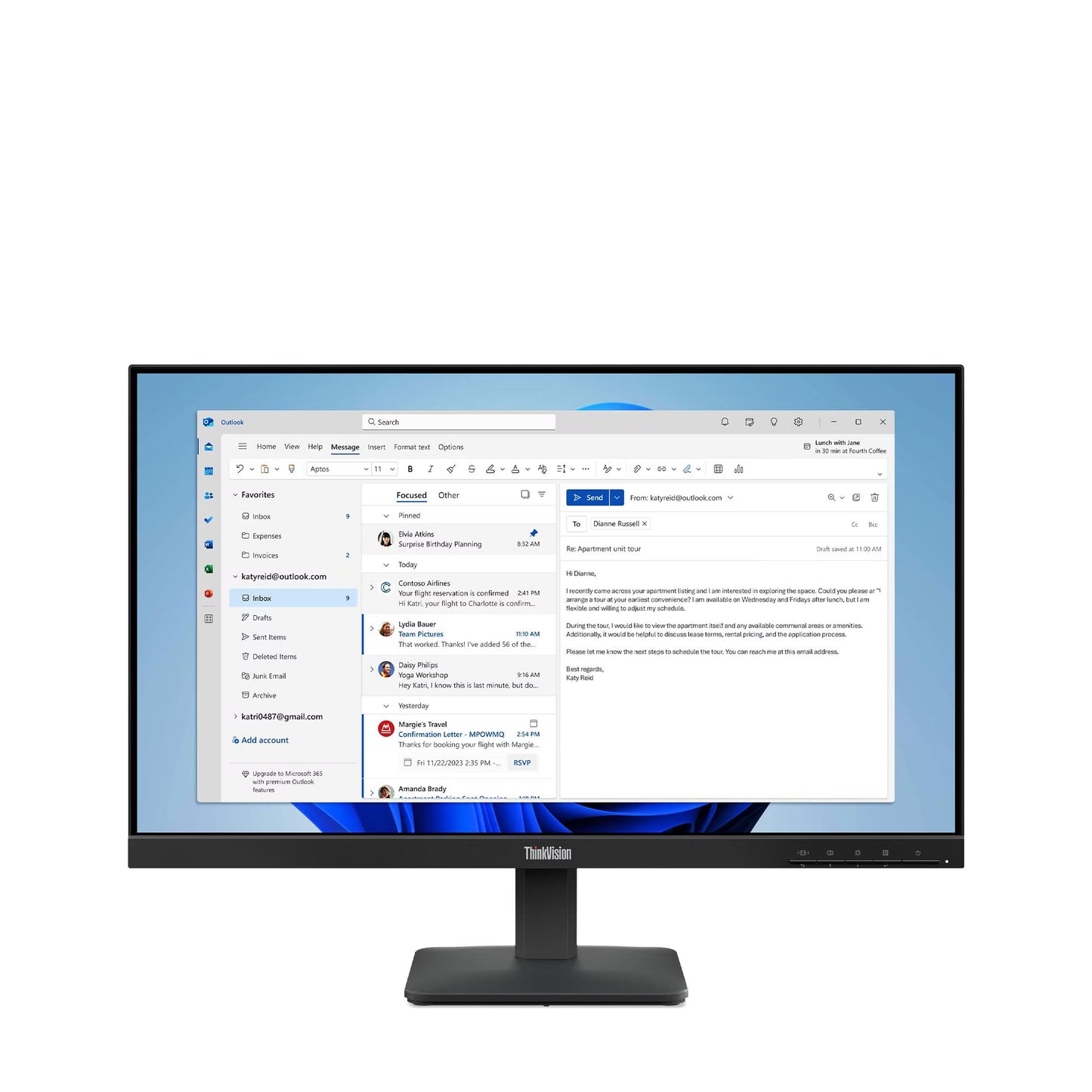 Lenovo 23.8" Monitor S24-4e VGA,HDMI (64B5KAT1UK)
