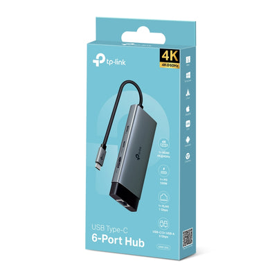 TP-Link (UH6120C) USB Type-C 6-Port Hub - HDMI/USB Type-C/RJ45/USB Type-A