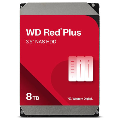 WD Red Plus 8TB NAS Internal Hard Drive 3.5" SATA 6Gb/s 5640RPM 256MB Cache CMR - WD80EFPX
