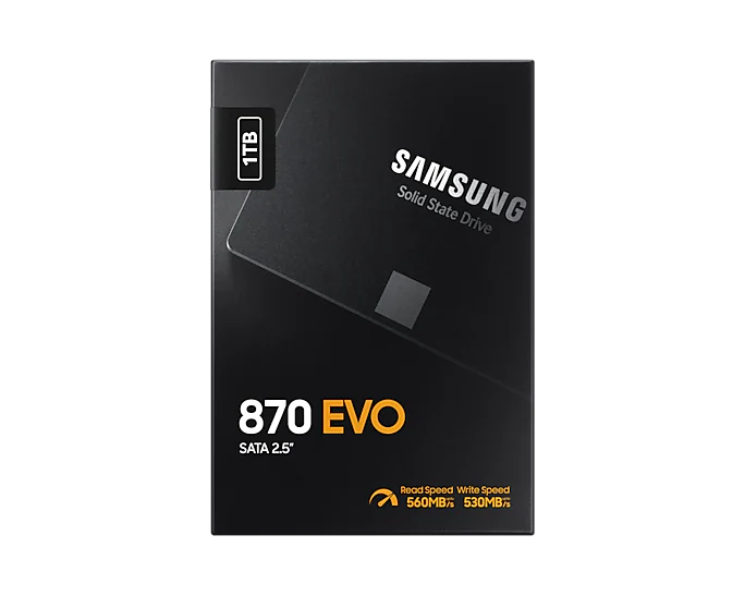 Samsung 870 EVO 1TB 2.5″ SATA SSD – MZ-77E1T0BW