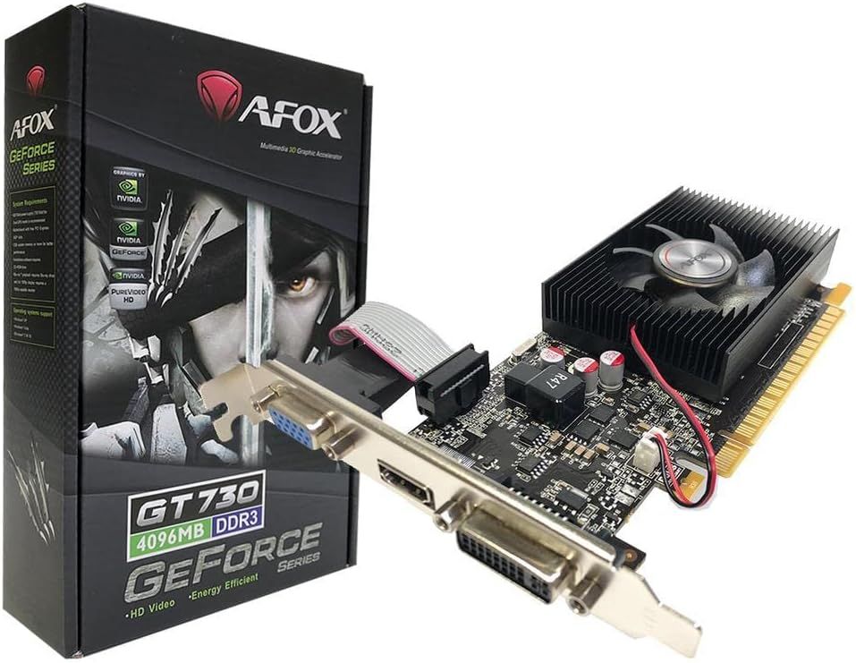 AFOX NVIDIA GeForce® GT 730 - 4GB / DDR3 / 128-Bit / PCIe / D-Sub / HDMI / DVI AF730-4096D3L6