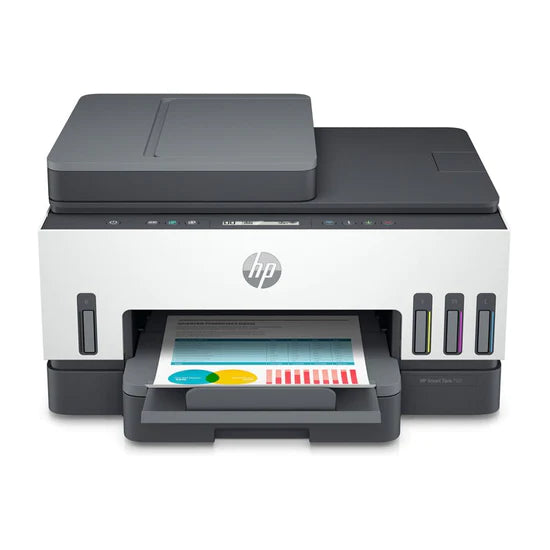 HP Smart Tank 750 AIO - 15ppm / 4800dpi / A4 / USB / LAN / Wi-Fi / Bluetooth / Color Inkjet - Printer