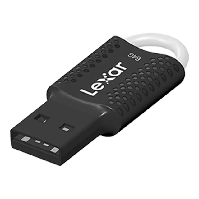 Lexar 64GB JumpDrive V40 USB 2.0 Flash Drive - Black-LJDV40-64GAB