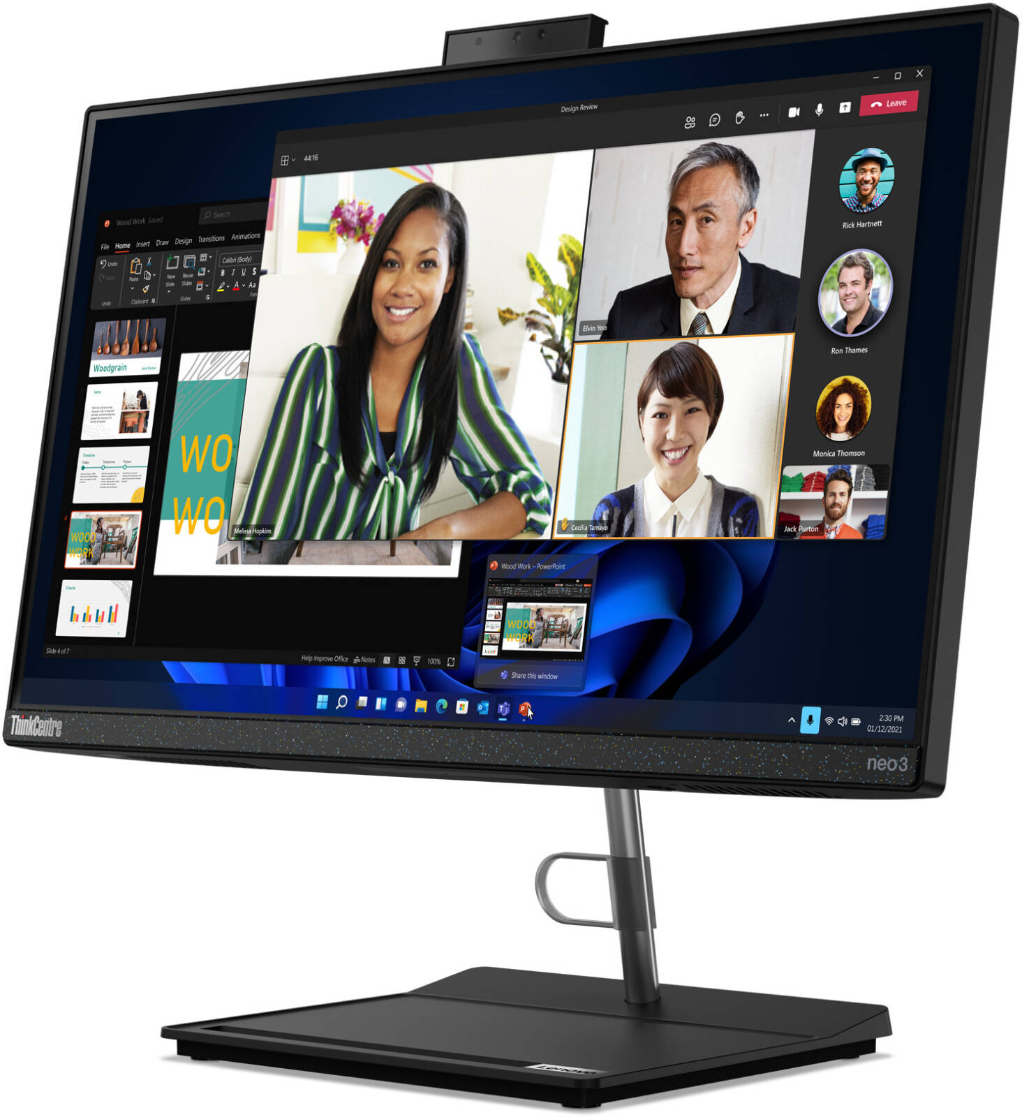 AIO لينوفو Neo 30a-27 27 بوصة FHD I7-1260P، 16 جيجا، 512 جيجا SSD، دوس، سنة واحدة (12CB001YUM)