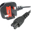 Power Cable for laptop adapter / charger C5 3 pin UK