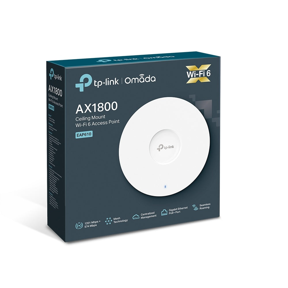 TP-Link EAP610 AX1800 Ceiling Mount WiFi 6 Access Point (EAP610)