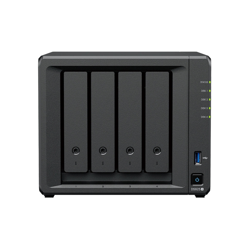 Synology DiskStation DS925+ SATA  4-Bays  USB  LAN  eSATA (Diskless)