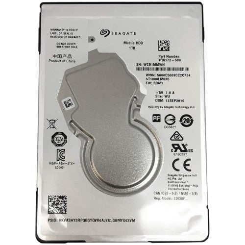 Seagate HDD 1TB Sata 2.5" (Pulled)