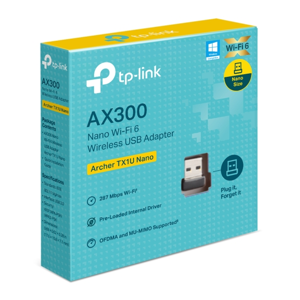 TP-Link Archer TX1U Nano AX300 USB WiFi 6 Adapter