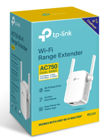 TP-Link RE205 AC750 WiFi Range Extender