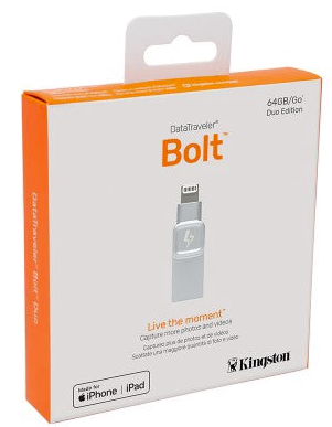 Kingston 64GB DataTraveler Bolt Duo Flash