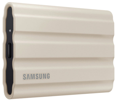 SAMSUNG 1TB External SSD T7 Portable Shield Beige MU-PE1T0K
