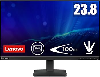 Lenovo L24-4e 23.8" FHD IPS Monitor VGA HDMI Black